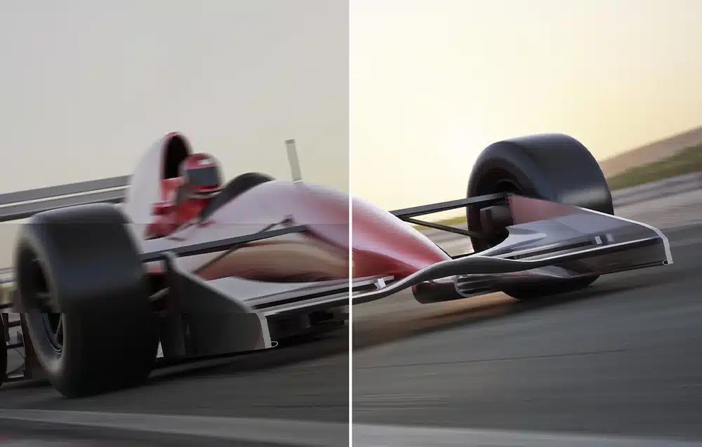 Arzopa M1RC F1 autó jobb oldal részletgazdagság kiemelés.