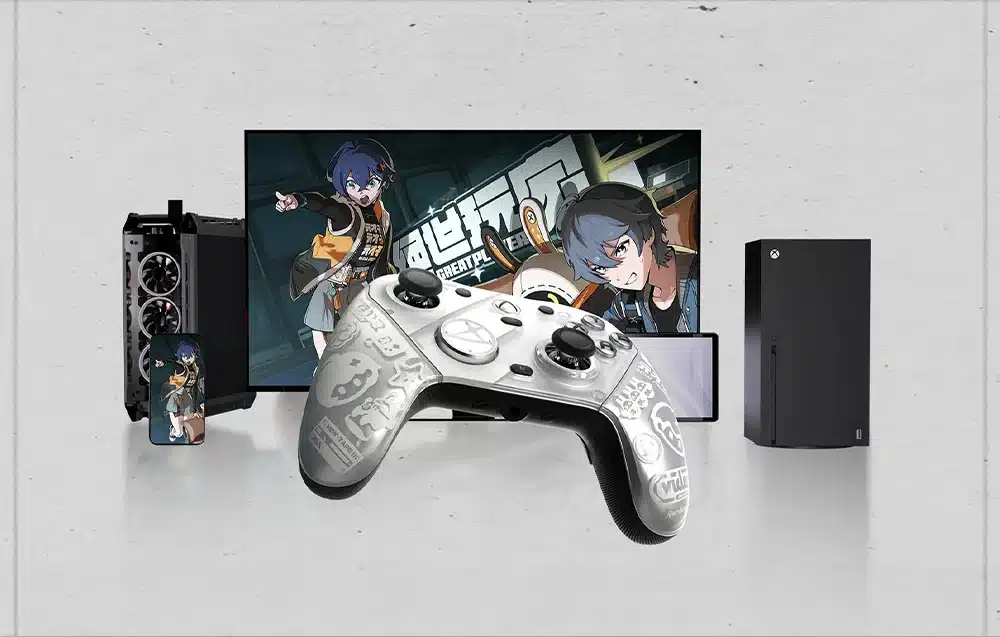 GameSir G7 Pro Zenless Zone Zero Edition vezérlő monitor előtt.